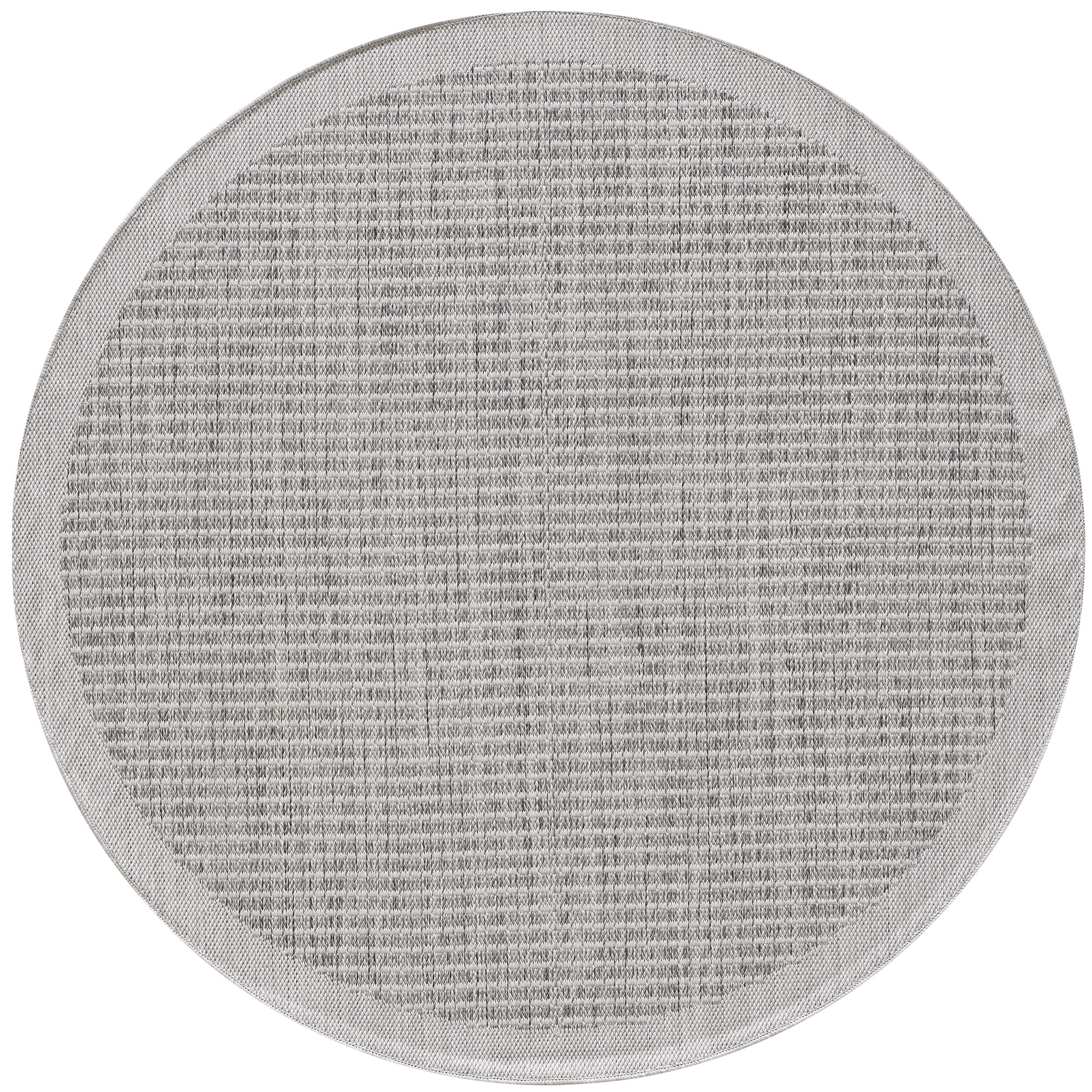 IBIZA - Tapis rond extérieur moderne Gris