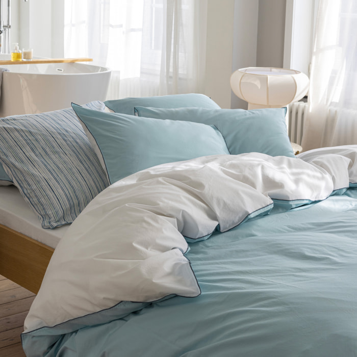 Housse de couette en percale de coton lavé, DOUCEUR LAVÉE