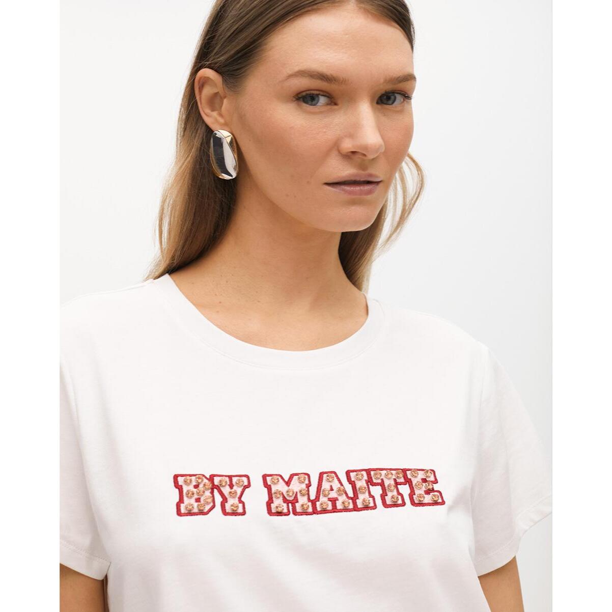 T-shirt a maniche corte con stampa posizionale