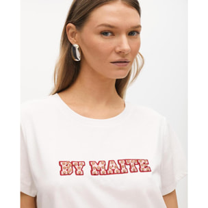 T-shirt a maniche corte con stampa posizionale