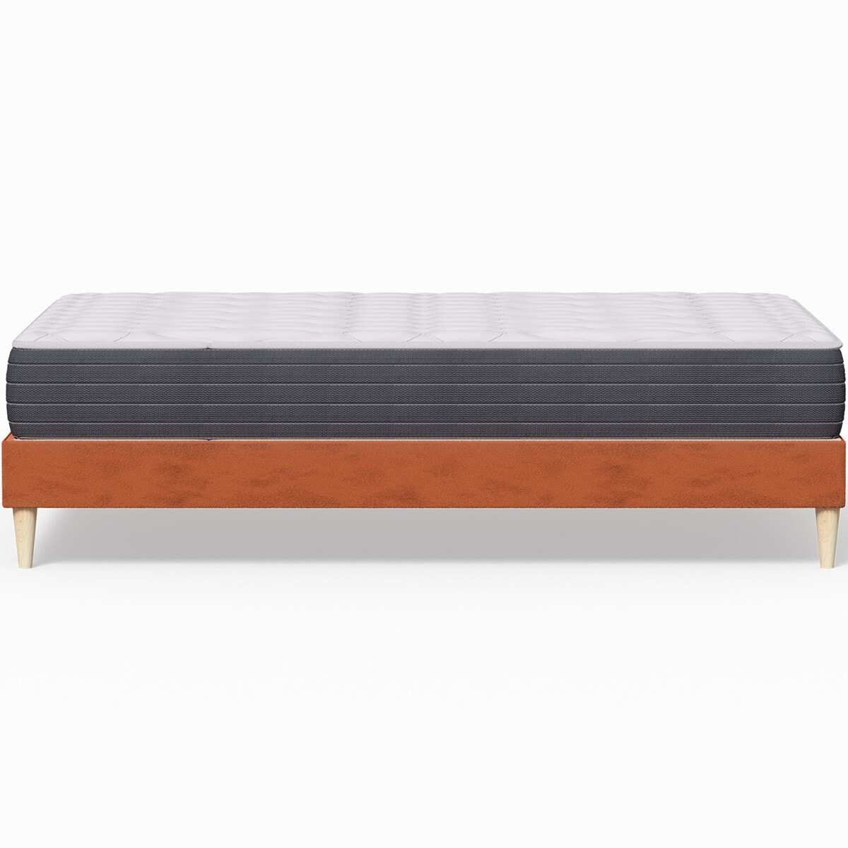 Pack lit en velours + Matelas mémoire de forme - DINA & MEMO HR