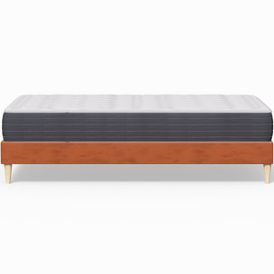 Pack lit en velours + Matelas mémoire de forme - DINA & MEMO HR