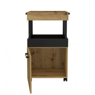 Bout de canapé à roulettes avec rangements intégré en bois - 2 modèles - BAR