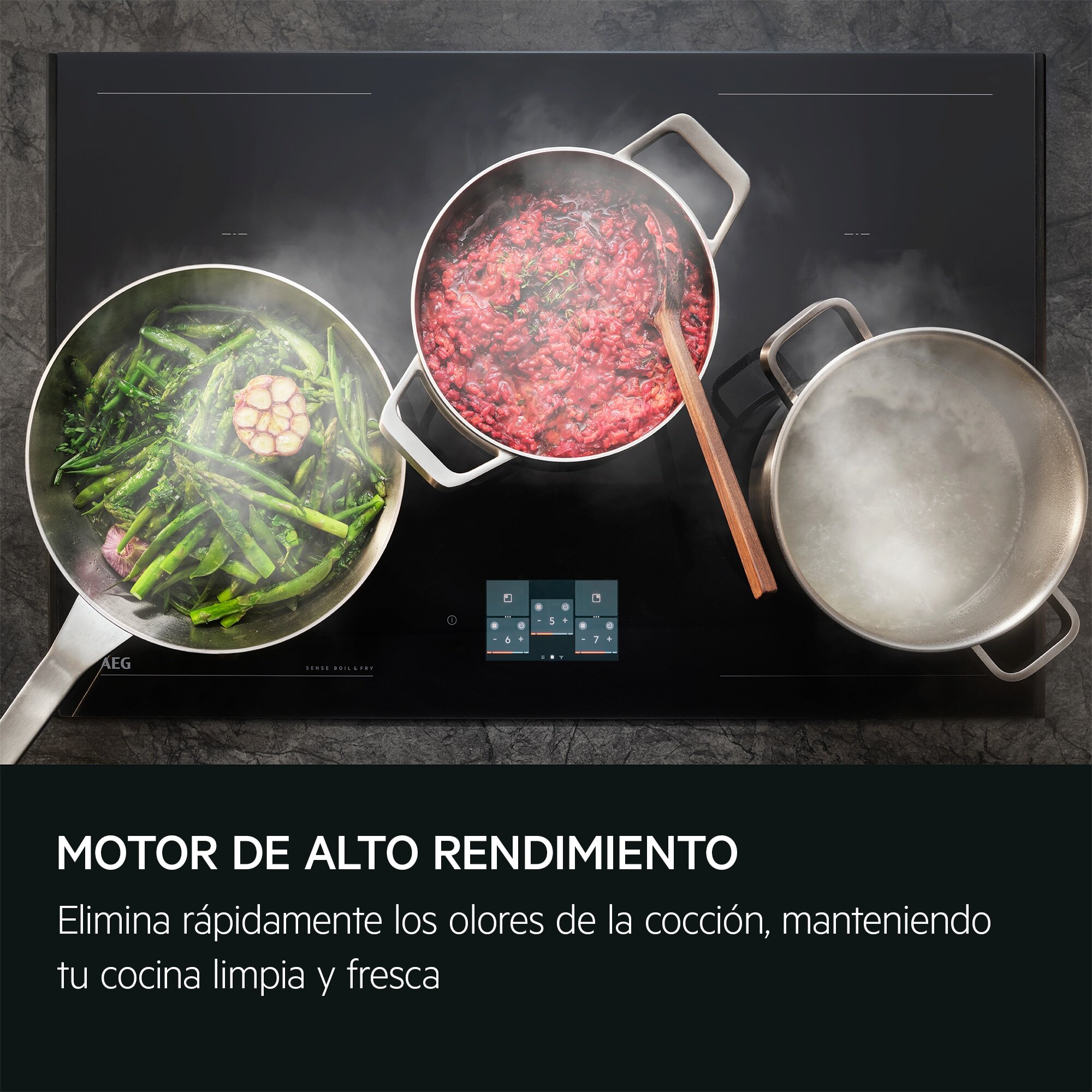 AEG Campana extractora decorativa Serie 6000 Hob2Hood de 60 cm GB67D61HL