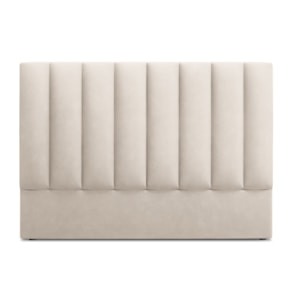 Tête de lit "Camargue" 200x120cm en velours beige clair