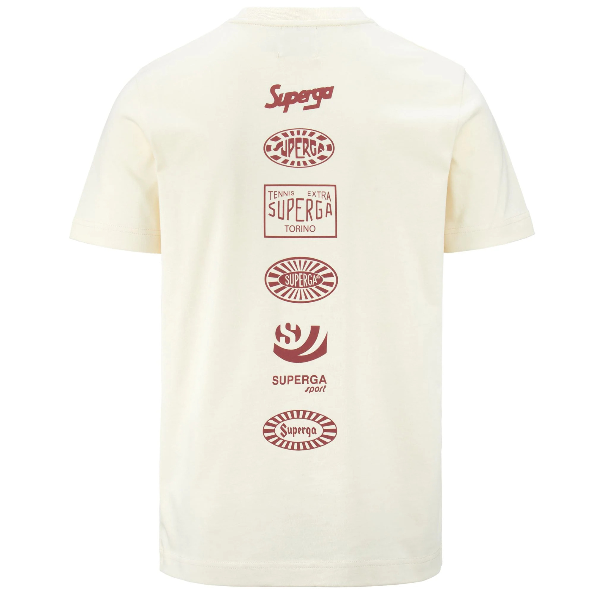 Superga - Camisetas y tops Unisex Beige - T-SHIRT SUPERGA ARCHIVIO HISTORY LOGO