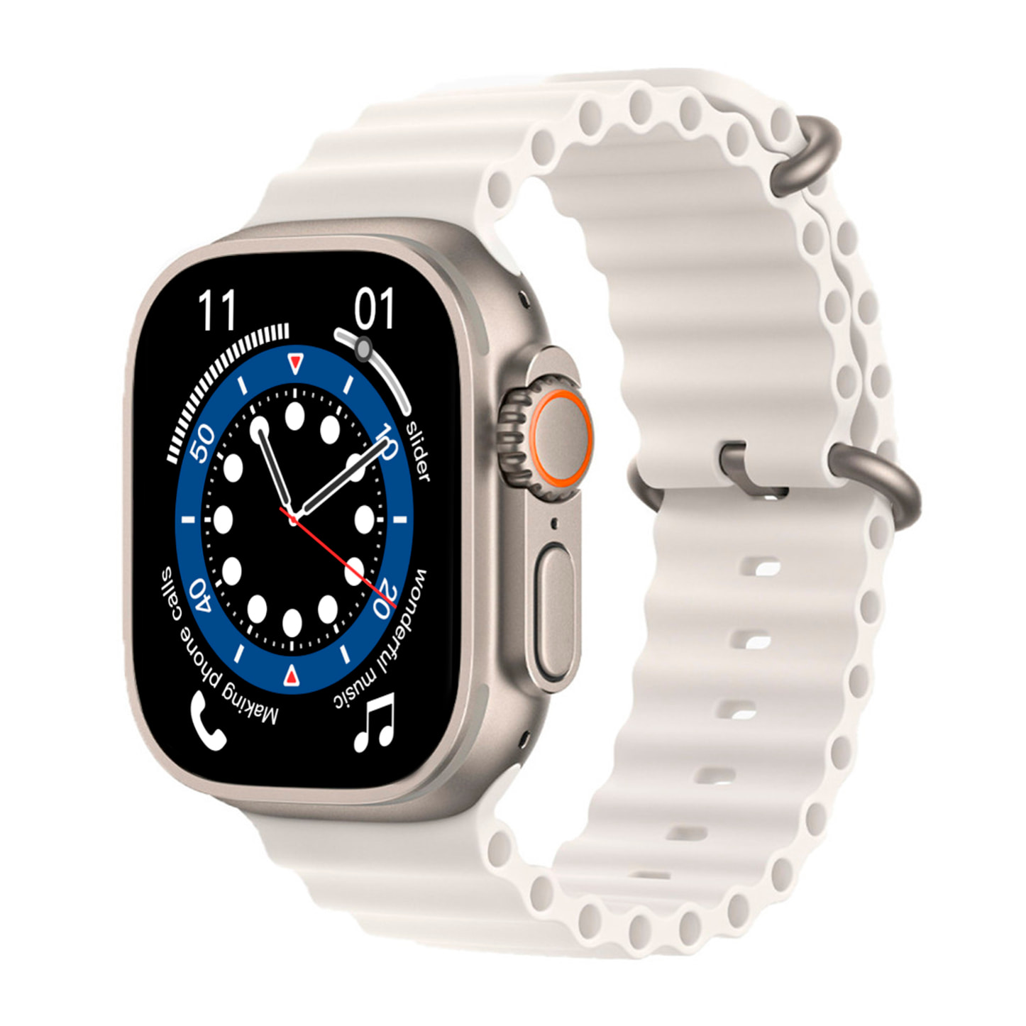 Smartwatch S9 Max, pantalla de 2.2", modos de deporte, monitor de salud, corona multifunción y botón de acceso rápido configurable.