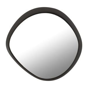 J-Line miroir Mural Rond - métal/verre - noir - small - 60.5 x 58 cm