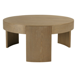 ELLA - Table basse ronde D90cm couleur naturelle design arrondi