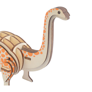 Maqueta 3D de madera. Brontosaurus. 36 piezas.
