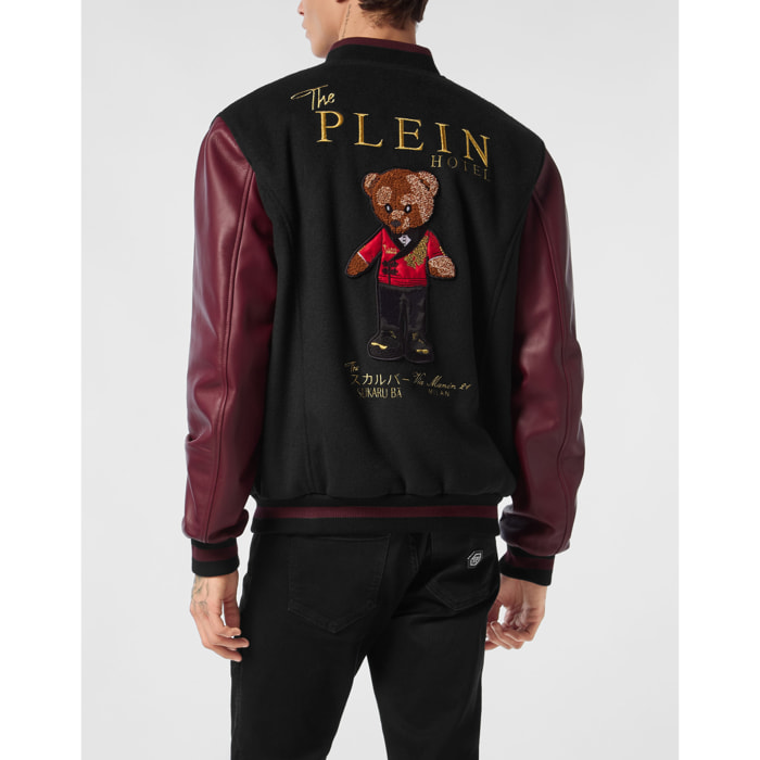 PHILIPP PLEIN Bomber de cuero TEDDY