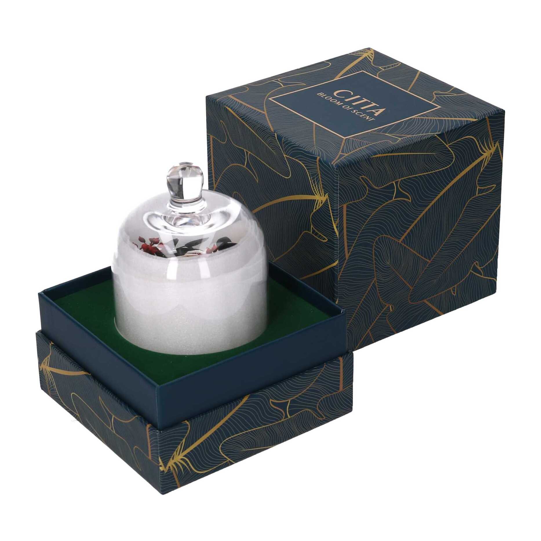 Candela profumata all'arancia cm 13,5x13,5h17