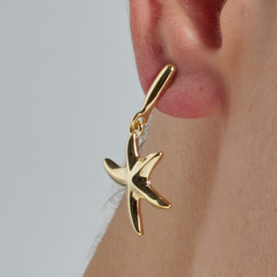 Pendientes acabados en oro amarillo de 18K