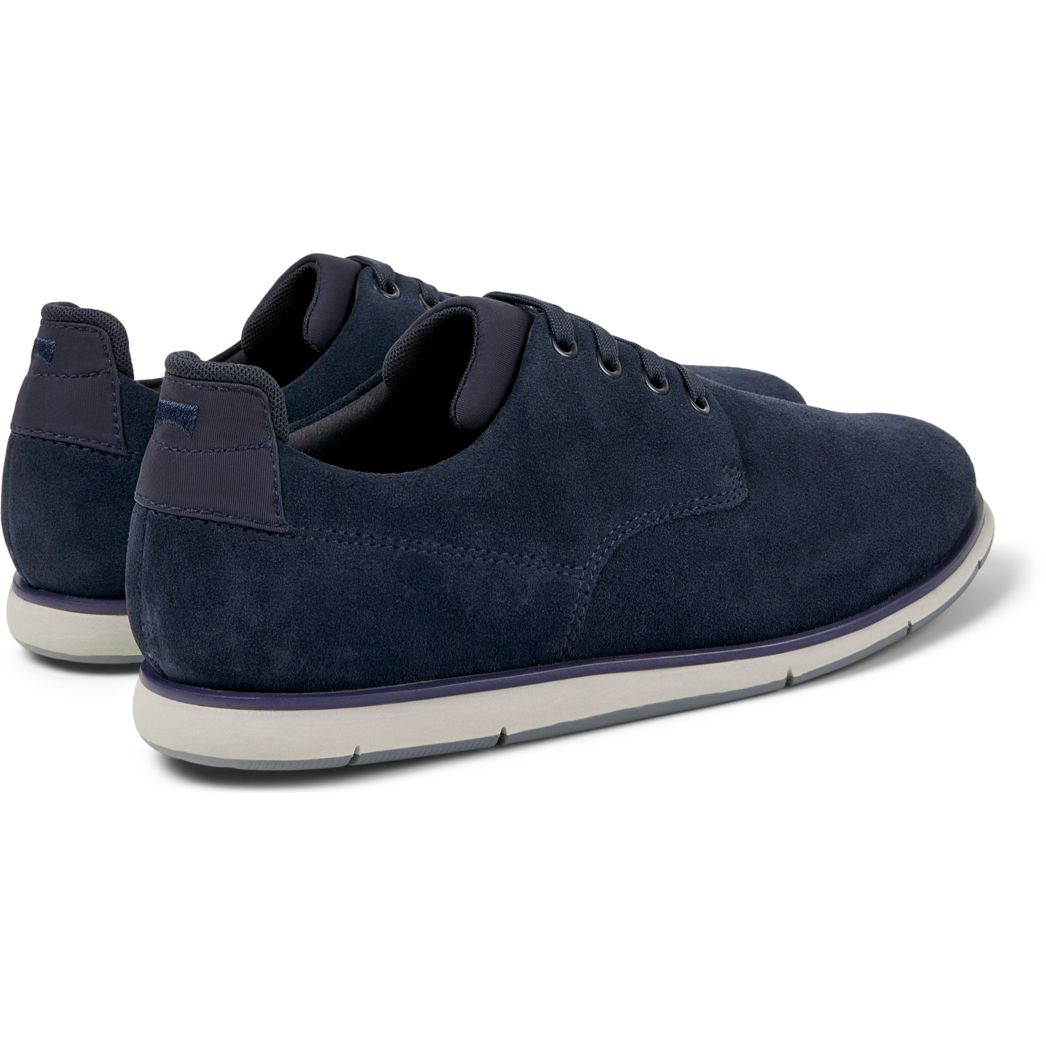 Zapatos de cordones - CAMPER Smith - Azul - Piel de ante