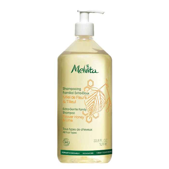 Shampooing Familial Extra Doux - Miel de Fleurs & Tilleul 1 L
