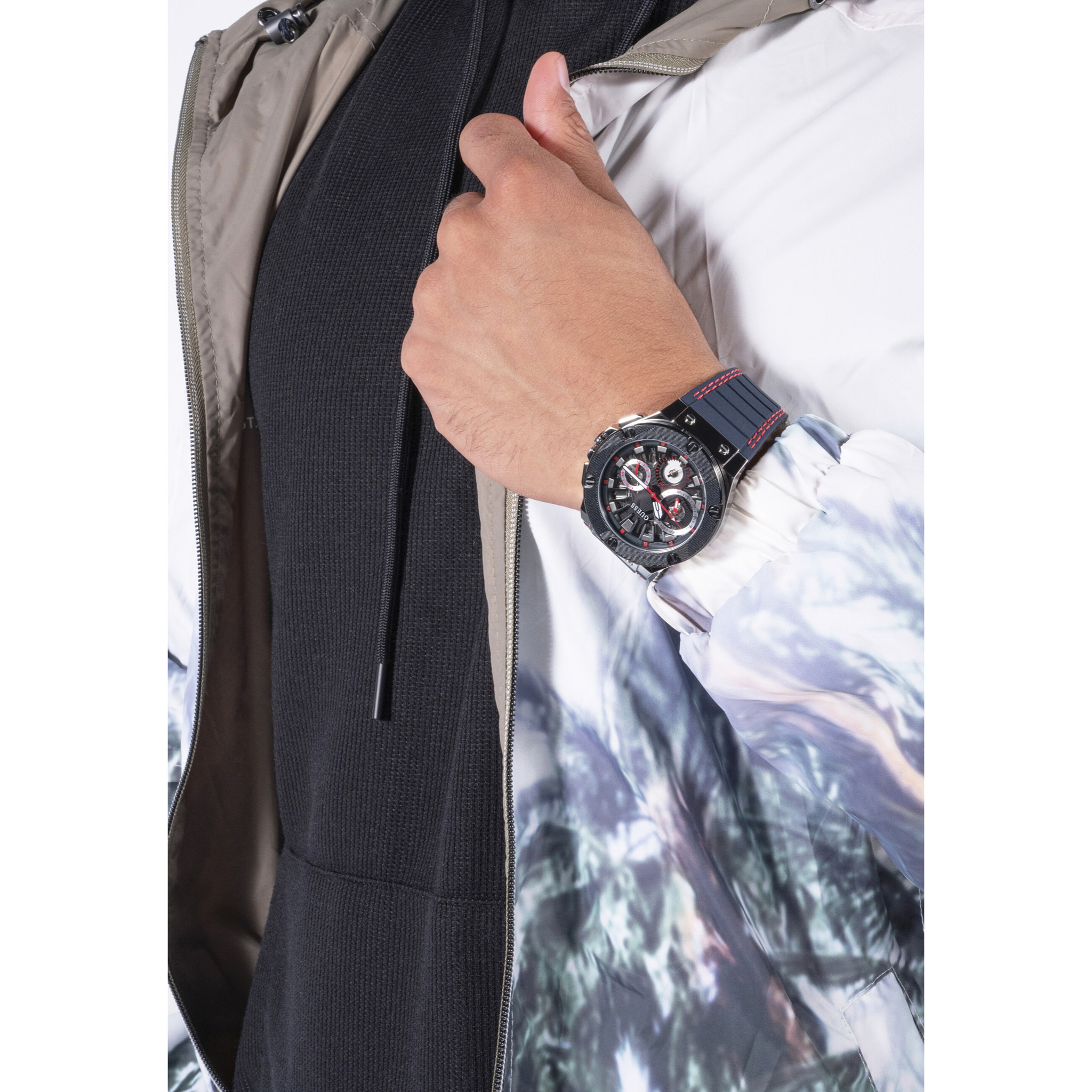 Guess Orologio Analogico Al Quarzo Circuit