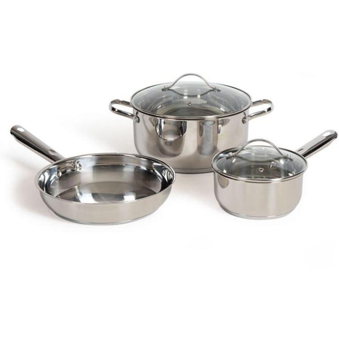Batterie de cuisine LIVOO inox 5 pièces - MEP137