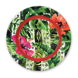 Set de 6 assiettes de présentation 33 cm – Excelsa Tropical Chic, Plastique multicolore