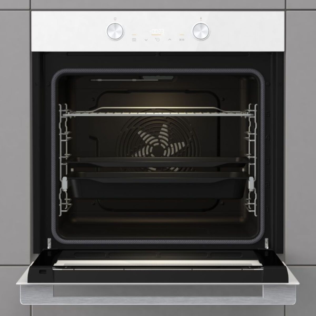 Four encastrable GORENJE BPS6737E06PWG - Pyrolyse - Chaleur pulsée - Porte froide - Rails télescopiques
