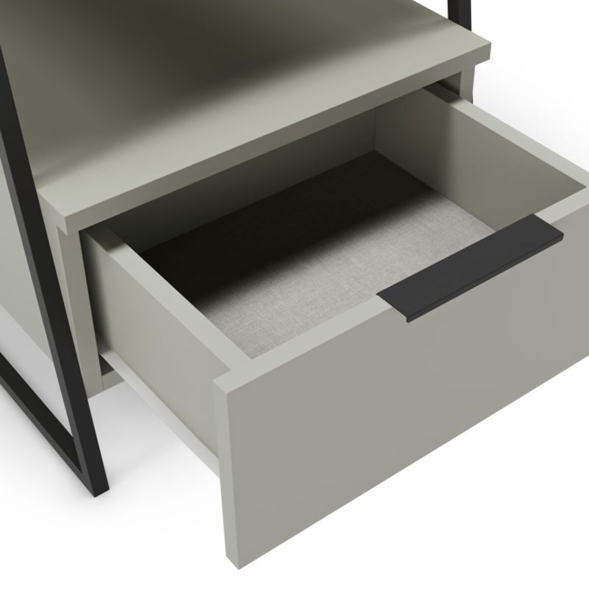 Mesita de noche Oksa Verde - Negro