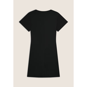 Vestito Svasato con Strass in Jersey Modal