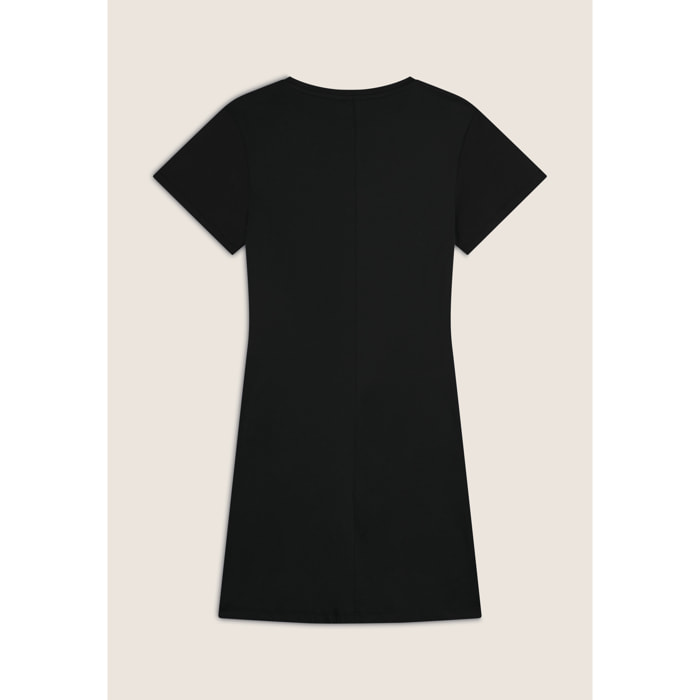 Vestito Svasato con Strass in Jersey Modal