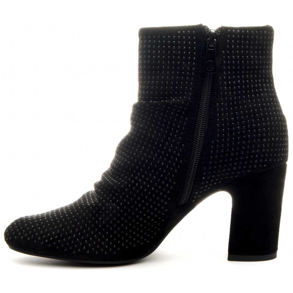 Botín De Tacón - Negro - Altura: 8 Cm