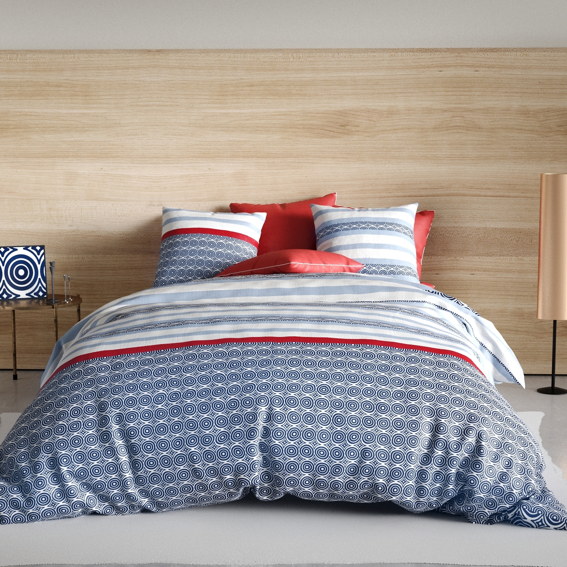 Parure Housse De Couette 3pcs 100% coton 57fils Santorini