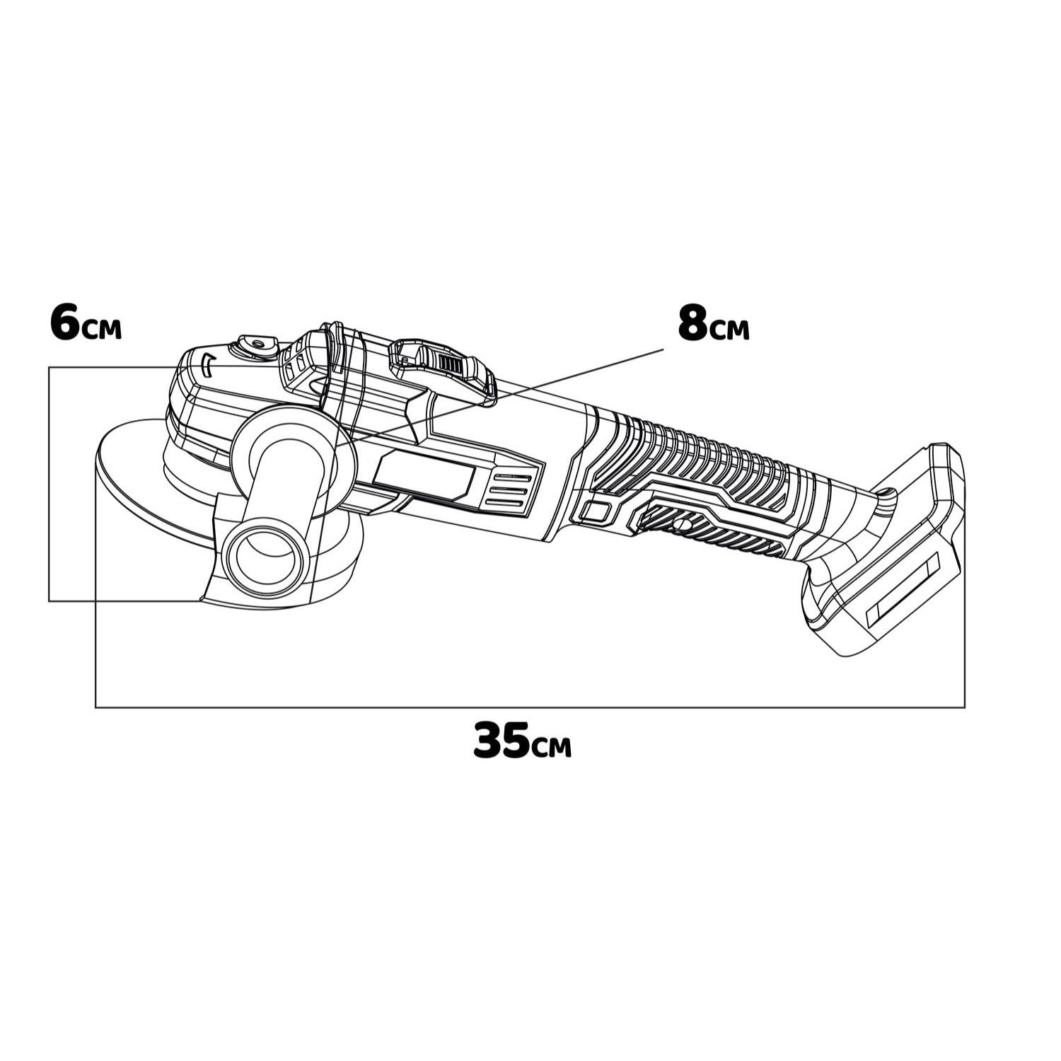 Odalin 20 - Smerigliatrice a batteria Alfa Line, per dischi 115mm, 2 batterie 2a + caricabatterie