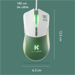 Souris Gamer Filaire SKILLKORP M5 VERTE Access