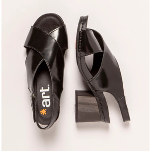 Sandalias con tacón 1878 NAPPA SHINNY BLACK/ I WISH color Black