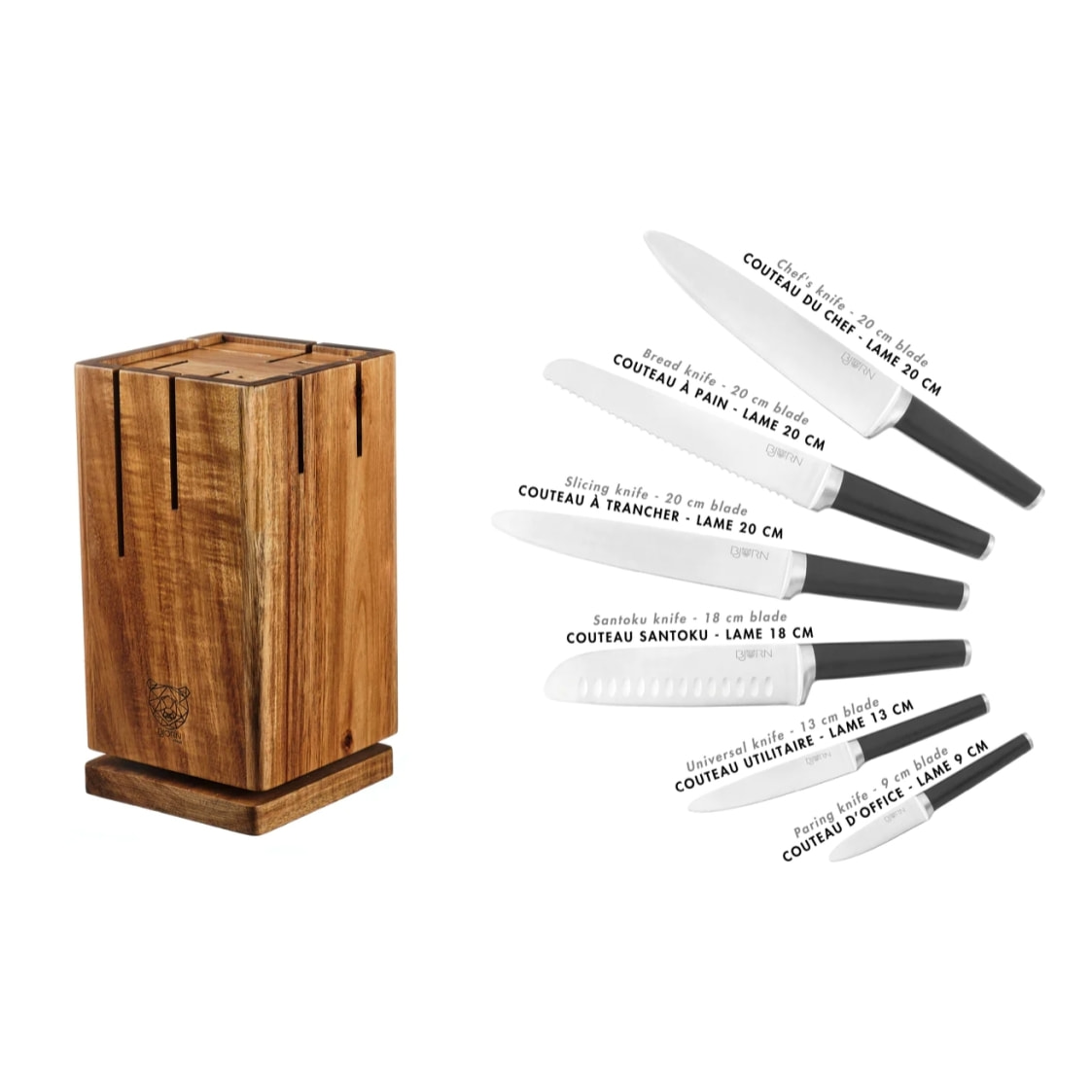 Bloc couteaux de cuisine JONA SKAGEN - 7 pièces