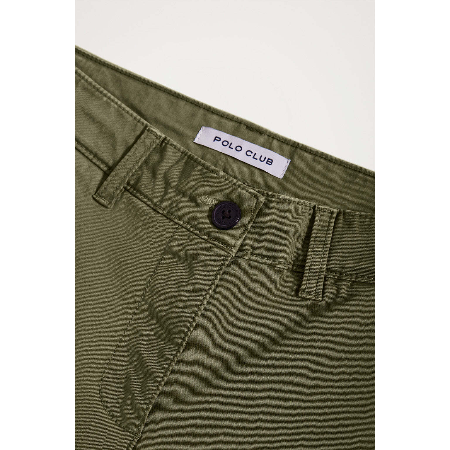 Pantalón chino Slim fit caqui con detalle Polo Club