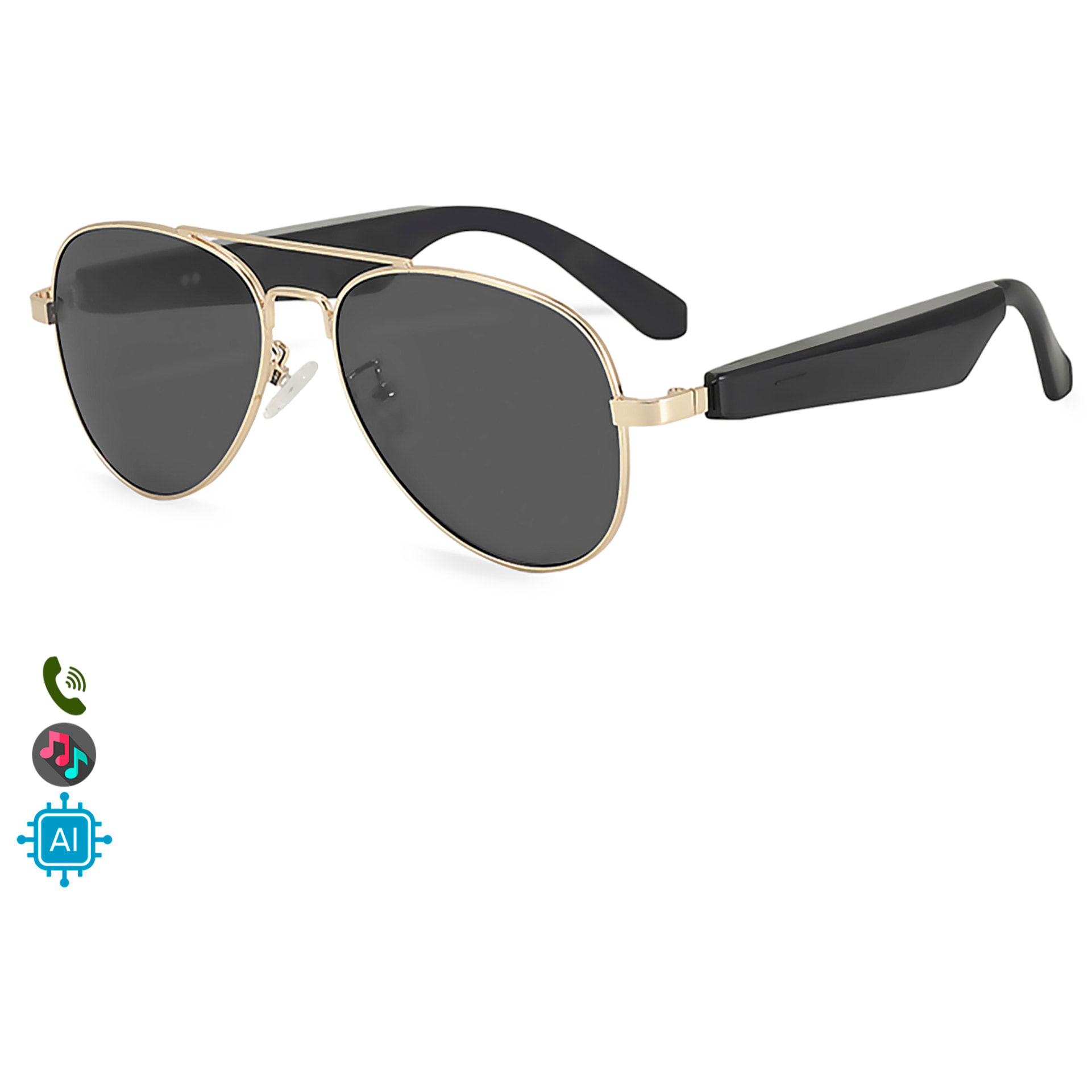 Gafas inteligentes A01-3112S, control de llamada bluetooth, asistente de voz, traducción AI. Tamaño S.