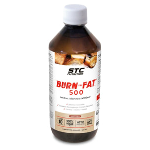 STC NUTRITION - Burn Fat 500 - Complexe brûle-graisses séchage extrême - Triple action brûle-graisses spécifique séchage + énergisant + désinfiltrant - Flacon de 500 ml