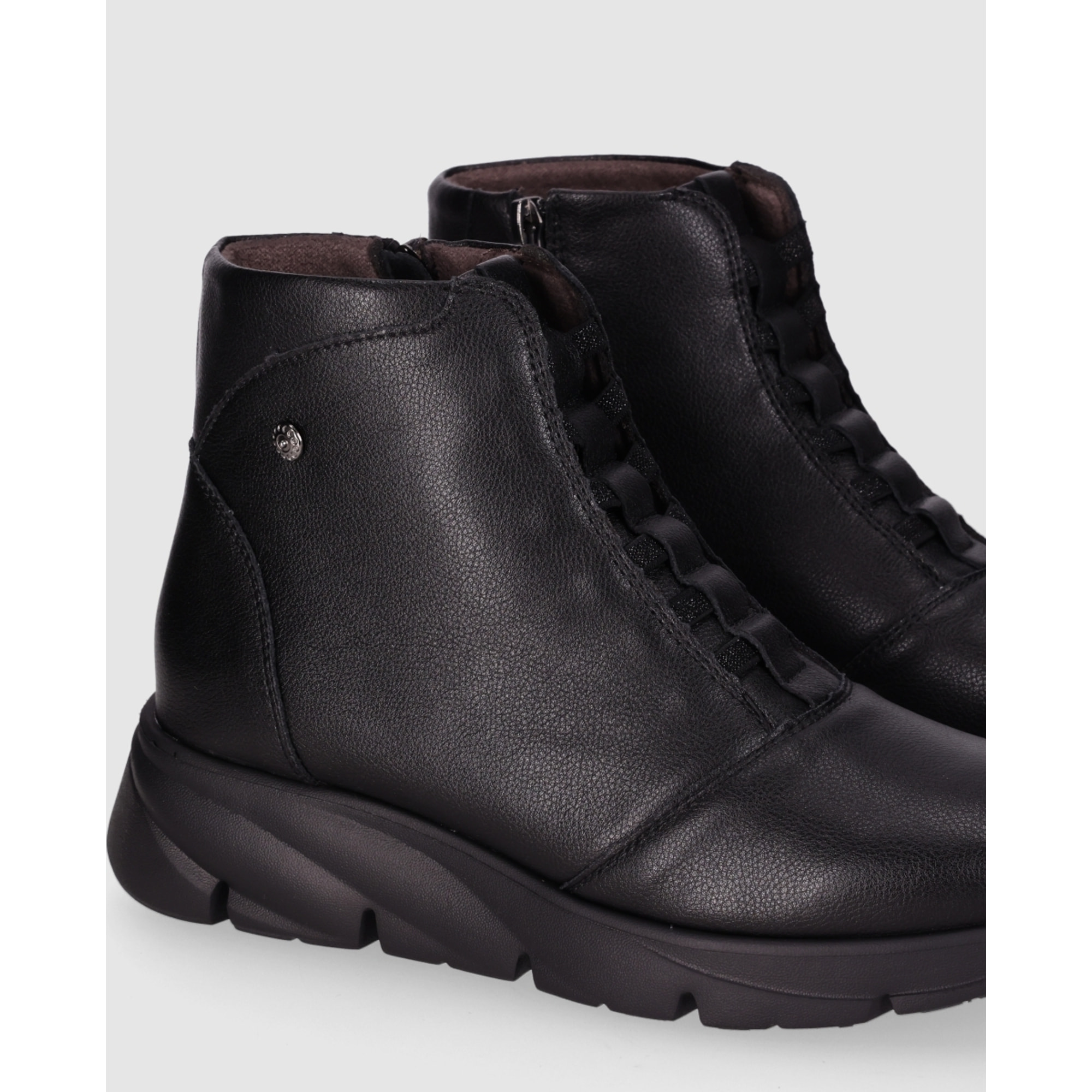 Botines de Piel - Negro - Tacón: 3 cm