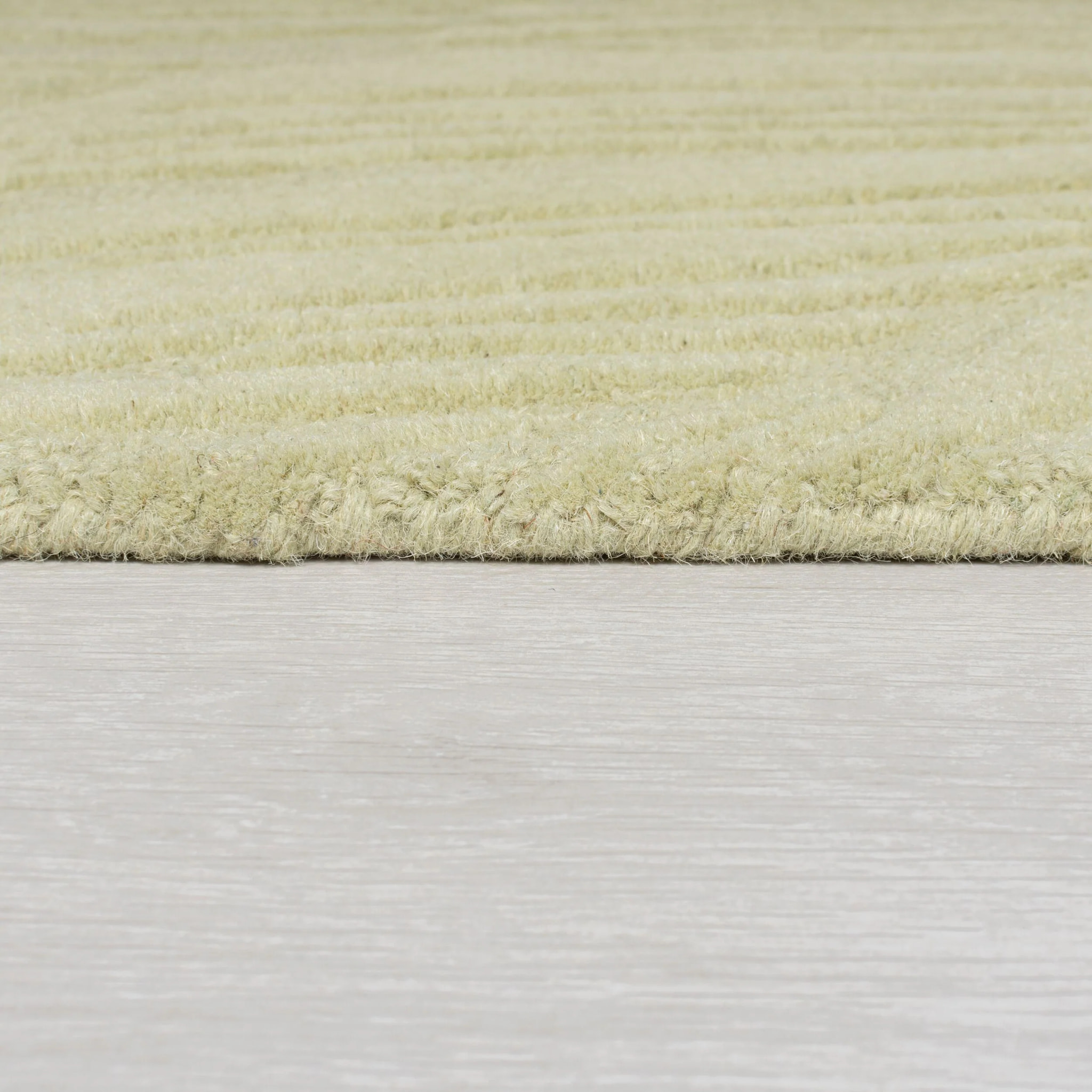 Tapis en laine rond FEUILLAGE Sauge