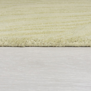 Tapis en laine rond FEUILLAGE Sauge