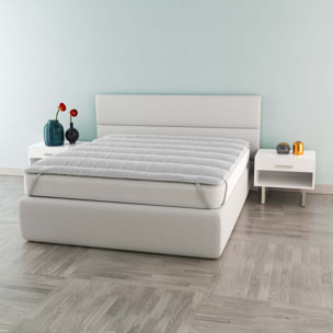 TOPPER TRAPUNTATO BAMBOO CON ELASTICI - Made in Italy