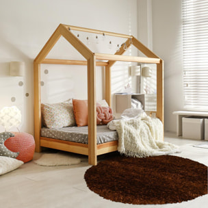 Tapis shaggy fait main motif uni HAGO