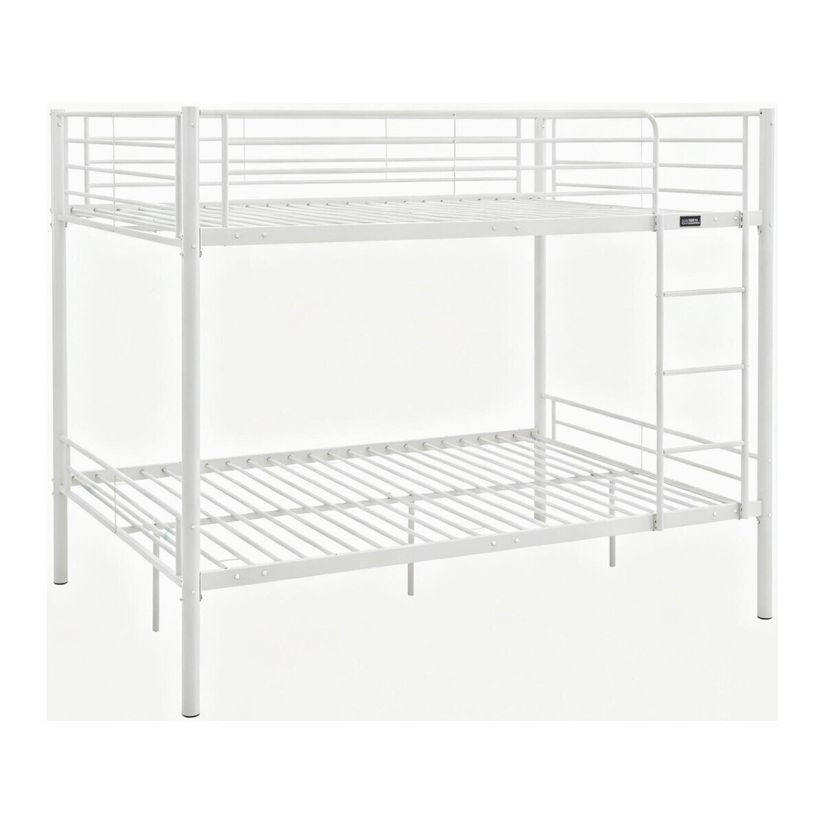 Lit double superposé avec sommier inclus "Adam" - 140 x 190 cm - Blanc