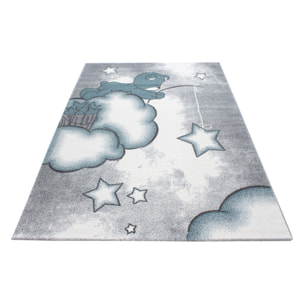KIDS - Tapis enfant à motif ourson bleu - KID0580BLE