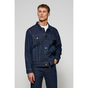 Giacca in denim Boston con logo ricamato