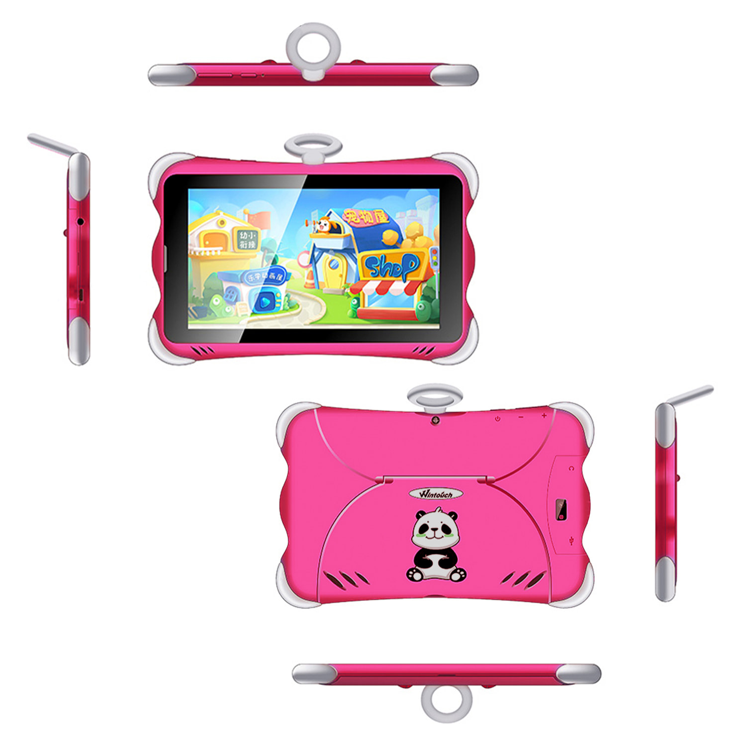 Tablet per bambini K712 3G WiFi. Sistema operativo Android 10. Schermo da 7'' 1024x600px. MTK8321Quad-Core 2 GB di RAM + 16 GB. Doppia fotocamera.