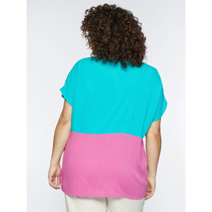 Fiorella Rubino - Blusa bicolor - Fuchsia