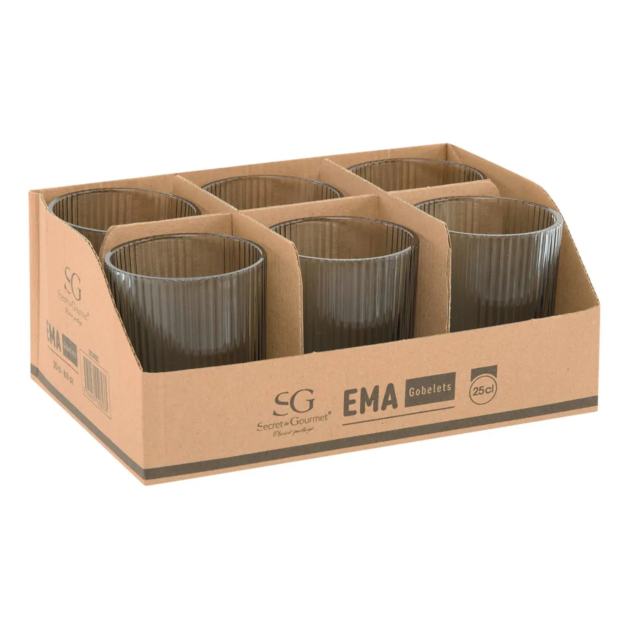 Gobelet Ema bleu D7,5xL9cm