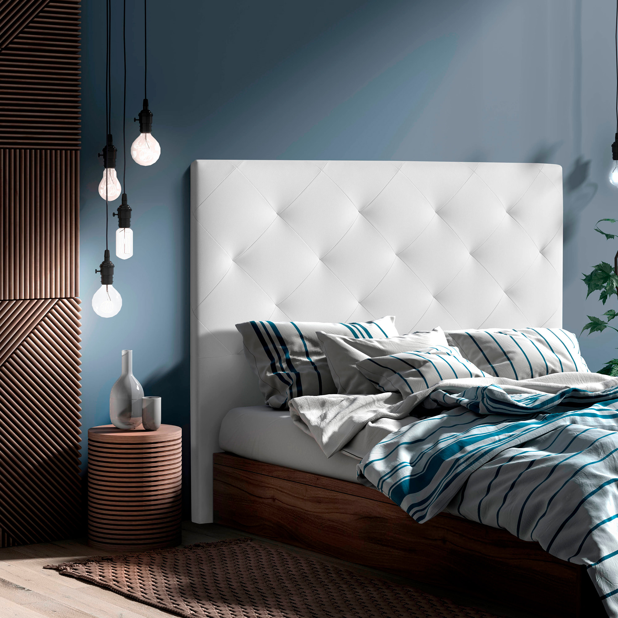 Cabecero – Tapizado con costuras decorativas y capitoné