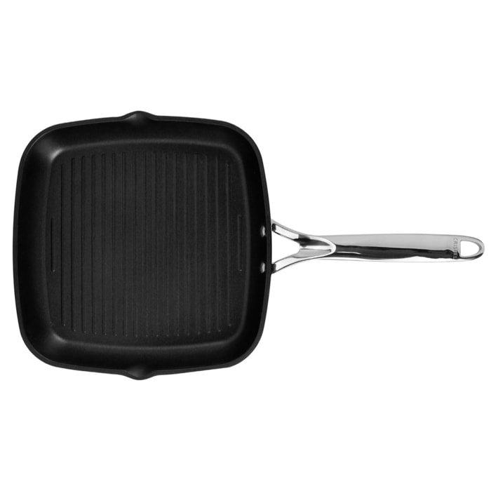 Gril carré en aluminium antiadhésif 28 cm
