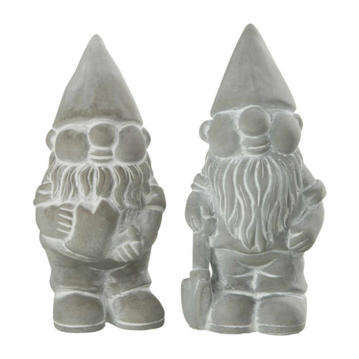 J-Line figurine Lutin - ciment - gris - small - 2 pcs