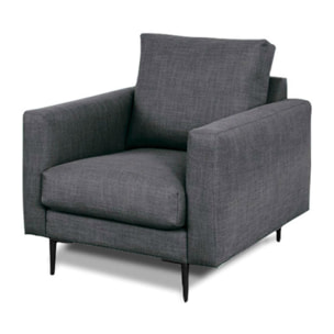 Fauteuil Caruso Tissu Gris foncé - 1 Place